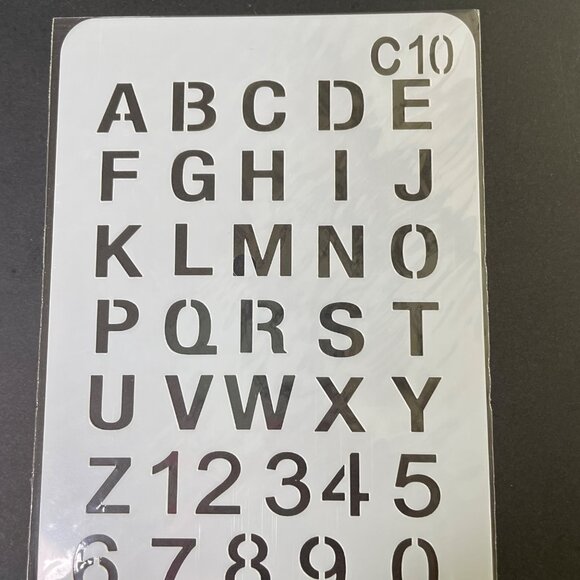 Reusable Art Planner Stencil Alphabets Numbers Explanations  Mixed Media Supplie - Picture 2 of 3